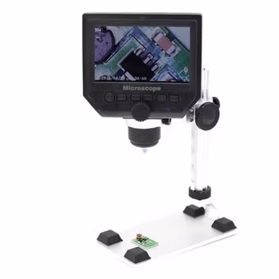 Taffware Mikroskop Digital 3.6MP 600X dengan Monitor dan Metal Stand - G600 - Silver — gambar 2