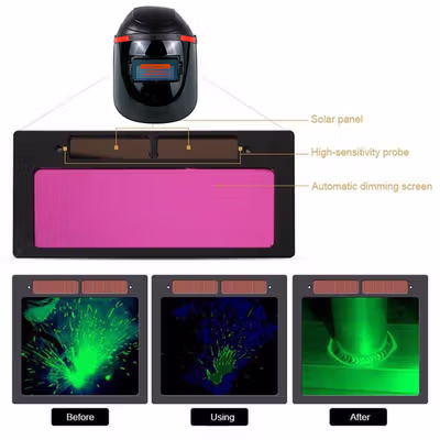 TaffGUARD Helm Las Automatic Variable Light Welding Mask Cap Shield - HJ30 - Black — gambar 2