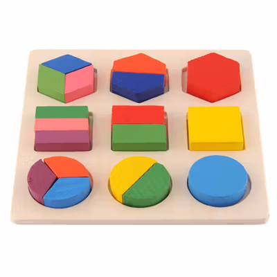 Diikamiiok Mainan Balok Puzzle 3D Geometry Anak - TOY01 - No Color — gambar 2