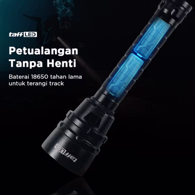 TaffLED Senter Selam Diving CREE T6 Waterproof IP68 10000 Lumens - TG-S151 - Black — gambar 2