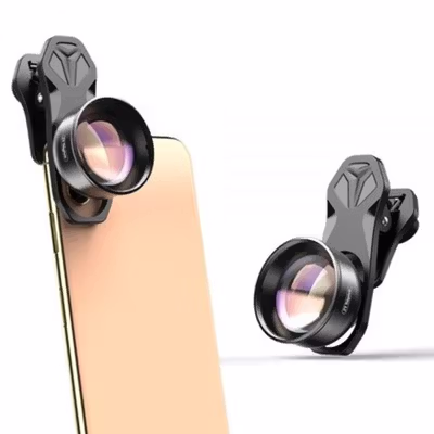 APEXEL Lensa Kamera Smartphone Universal Clip 2X Telephoto Lens - APL-HB2X - Black — gambar 2