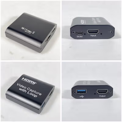 ALLOYSEED HDMI Video Capture Card Adapter Record Box USB 2.0 4K - MS119 - Black — gambar 2
