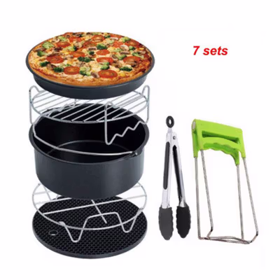 FDA Set Aksesoris Air Fryer for Gowise Phillips Cozyna 7 PCS - QC007 - Black — gambar 2