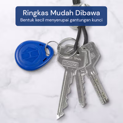 RFID Tag Key Gantungan Kunci ABS Waterproof 1 PCS - KF02-5200 - Blue — gambar 2