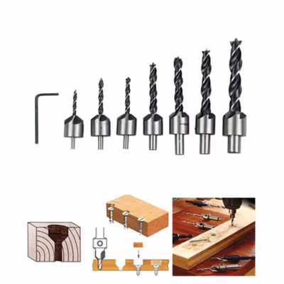 Taffware Mata Bor Drill Bit Countersink HSS 3-10mm 7 PCS - QST-K13 - No Color — gambar 2