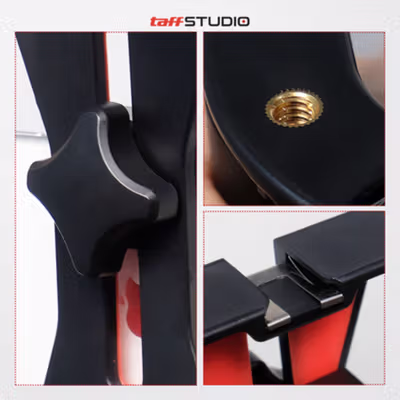 TaffSTUDIO Smartphone Handheld U-Rig Stabilizer 4-7 Inch - BY-MM1 - Black/Red — gambar 2