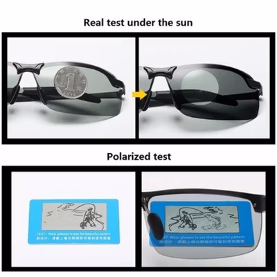 GIAUSA Kacamata Photochromic Polarized Sunglasses UV400 - G3043 - Black — gambar 2