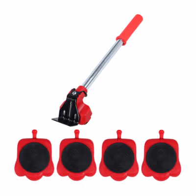 OOTDTY Alat Angkut Furniture Heavy Lifter Carrier Wheel Mover Device - FTS31 - Red — gambar 2
