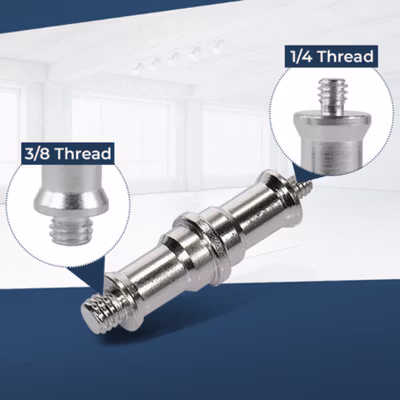 Jadkinsta Spigot Stud 1/4 Inch Male to 3/8 Inch Male Thread Adaptor - RV82 - Silver — gambar 2