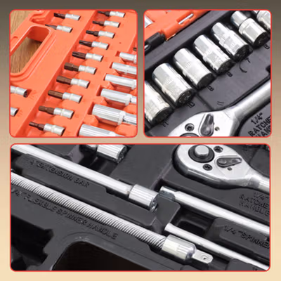 Taffware Peralatan Set Kunci Pas Professional Tools 53in1 - CR-V53 - No Color — gambar 2