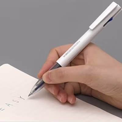 Kaco EASY 4 in 1 Multifunction Gel Pen Pena Pulpen Bolpoin 0.5mm 1 PCS - K1041 (Black Blue Red Green Ink) - White — gambar 2