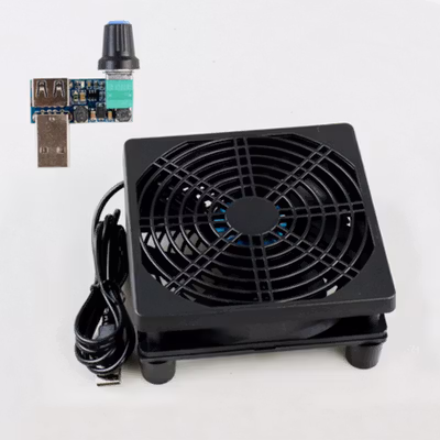 SXDOOL Router Fan Cooler DIY USB 120mm with Controller - SX120 - Black — gambar 2