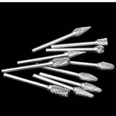 JIGONG Mata Bor Tungsten Carbide Cone Spiral 1/8 Inch 10 PCS - JG8 - Silver — gambar 2