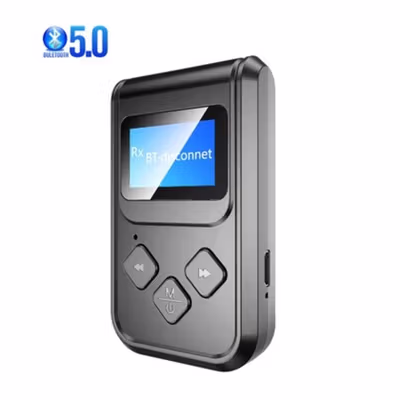 YIBEIKA 2in1 Audio Bluetooth 5.0 Receiver Transmitter 3.5mm - T15 - Black — gambar 2