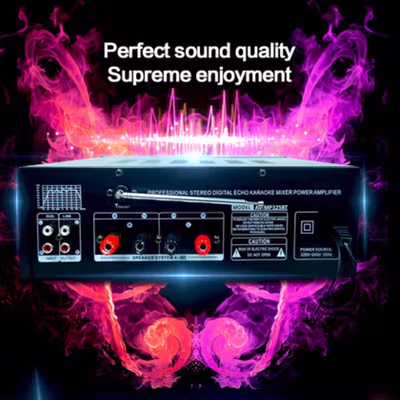 Sunbuck Bluetooth EQ Audio Amplifier Home Theater 2x200W - TAV-MP325BT - Black — gambar 2
