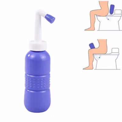 Blessmen Semprotan Cebok Toilet Portabel Bidet Sprayer 450ml - WR-450 - Blue — gambar 2