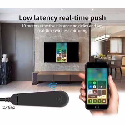 MiraScreen Mirroring AnyCast Miracast Airplay HDMI Dongle WiFi 4K - K6 - Black — gambar 2