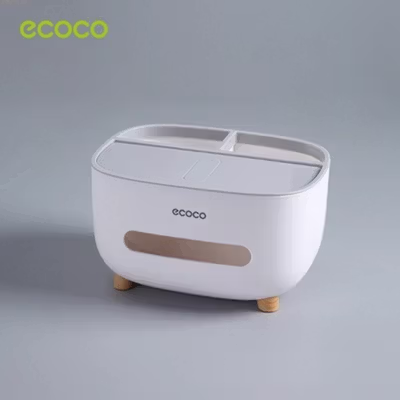 Ecoco Kotak Tisu Storage Box Office Desk Case Organizer - E2009 - Gray — gambar 2