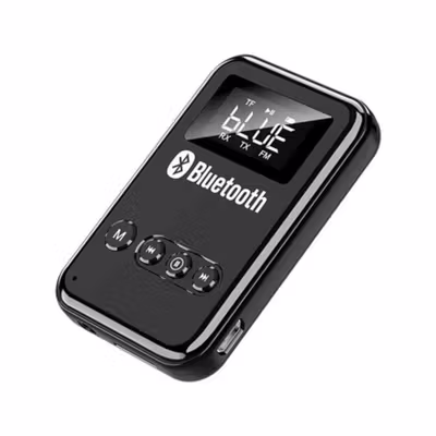 TKXEC Audio Bluetooth 5.0 Transmitter Receiver Adapter AUX FM - K6 - Black — gambar 2