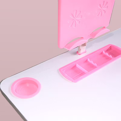 TaffHOME Meja Kursi Belajar Anak Minimalis Studying Desk Chair 46x70cm - WBP20 - Pink — gambar 2