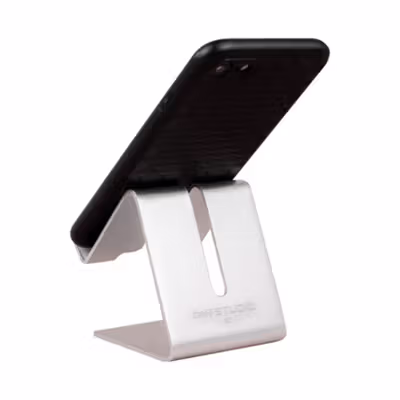 TaffSTUDIO Stand Aluminium Untuk Smartphone - S2 - Silver — gambar 2