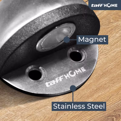 TaffHOME Penahan Pintu Anti-Collision Magnetic Door Stopper - DS-09 - Silver — gambar 2