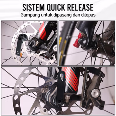 ETA BIKE Clamp Buckle Quick Release Shaft Roda Sepeda 1 Pair - HF678 - Black — gambar 2