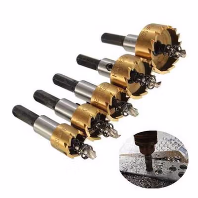 Taffware Mata Bor Carbide Tip Wood Metal Hole Cut 5 PCS - EPC-PIT-20P - Golden — gambar 2