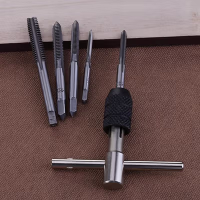Alloet Mata Bor Wrench Drill Bit Hand Tapping Twist Bit 6 PCS - H21 - Silver — gambar 2