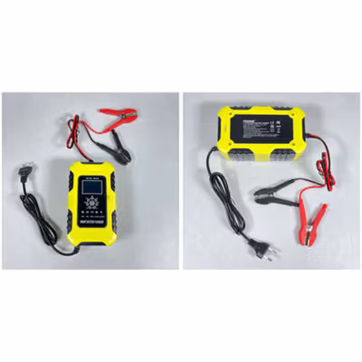 FOXSUR Charger Aki Mobil Motor Intelligent Battery Charger12/24V 10A - FBC122410D - Yellow — gambar 2