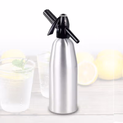 AFFORANY Botol Pembuat Soda Siphon Maker DIY Bartender CO2 1L - SD-MY - Silver — gambar 2