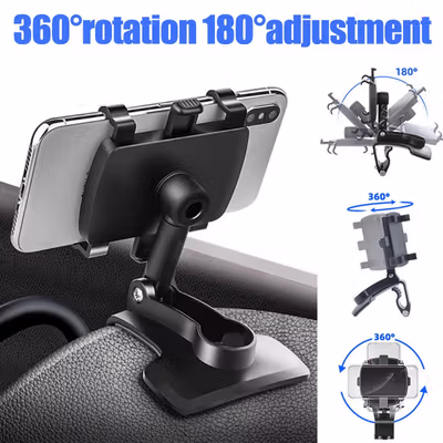 DIDIHOU Car Holder Smartphone Mobil Dashboard Bracket - YB20-3 - Black — gambar 2