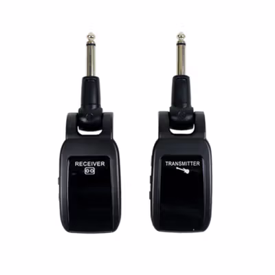 Ammoon Wireless Guitar System Transmitter Receiver Gitar Elektrik UHF - U12DX - Black — gambar 2