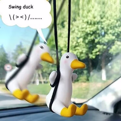 TEAEGG Dekorasi Spion Mobil Car Pendant Duck - TE-20 - White — gambar 2