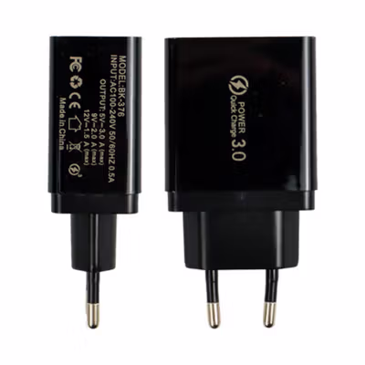 OLAF Charger USB Fast Charging QC 3.0 4 Port 48 W - BK-376 - Black — gambar 2