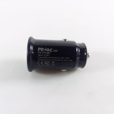 KUULAA Car Charger Mobil Fast Charging PD QC 3.0 Type C USB Port 20W - A318 - Black — gambar 2