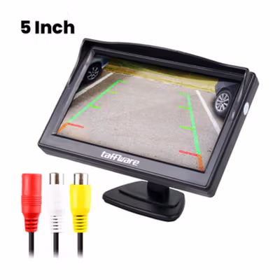Taffware Monitor Rear View Parkir Mobil TFT LCD 5 Inch - Black — gambar 2