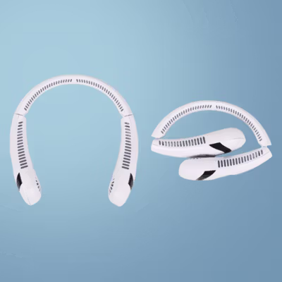TIEIRTS Kipas Angin Leher Portable Neck Fan Rechargeable 5000mAh - H11 - White — gambar 2