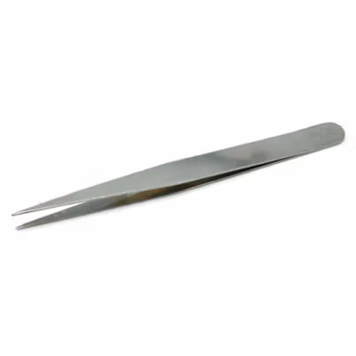 GOOI Pinset Lurus Stainless Steel Laboratorium - TS-12 - Silver — gambar 2