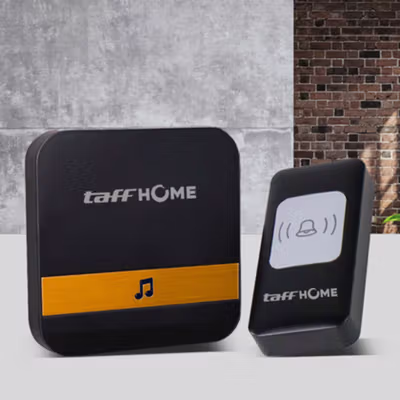 TaffHOME Bell Pintu Wireless Doorbell Waterproof 1 Receiver 433MHz - A9 - Black — gambar 2