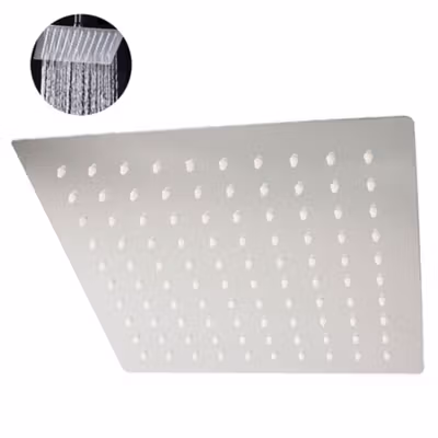 BATHE PROJECT Kepala Shower Bentuk Kotak Shower 10 Inch - F10BXGDP - Silver — gambar 2