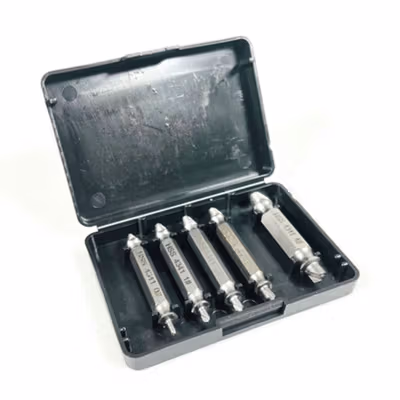 Taffware Set Mata Bor Extractor Broken Screw Remover 5 PCS - TL105 - Silver — gambar 2