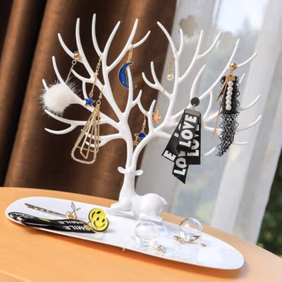 LaMaxza Tempat Gantungan Perhiasan Jewelry Display Tray Stand Big Size - LH1501 - Black — gambar 2