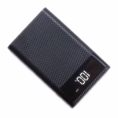 Kebidumei Power Bank DIY Case LCD Display Dual USB Port 4 PCS 18650 - KA4 - Black — gambar 2