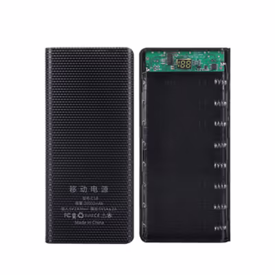 Kebidu Power Bank DIY Case Digital Display Dual USB Port 8 PCS 18650 - C18 - Black — gambar 2