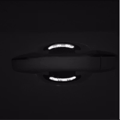 SEAMETAL Reflective Sticker Gagang Pintu Mobil Carbon Fiber 4PCS - 1185 - White — gambar 2