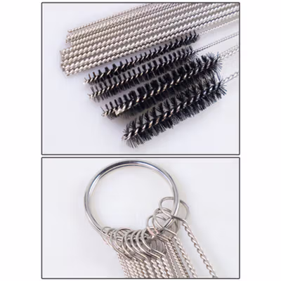 AGS Sikat Brush Pembersih Karburator Cleaning Needles Tools 15 PCS - CS8 - Black — gambar 2