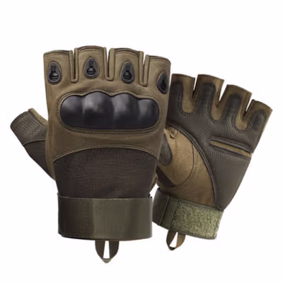 Black Eagle Sarung Tangan Tactical Gloves Fingerless Size L - A1 - Green — gambar 2