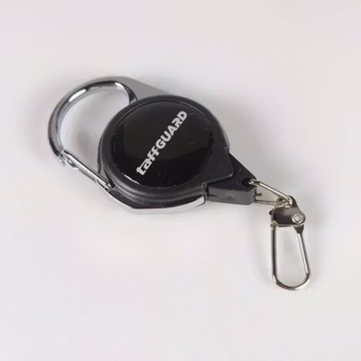 Taffware Gantungan Kunci Retractable Carabiner - SN42 - Black — gambar 2