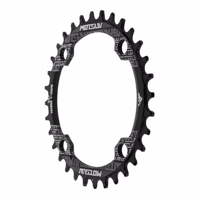 MOTSUV Gigi Sprocket Sepeda Chainring Aluminium Round 32T - 104BCD - Black — gambar 2